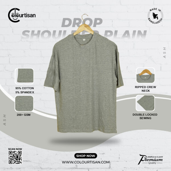 Drop Shoulder Plain Ash